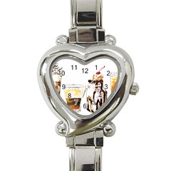 Coffee And Milkshakes Heart Italian Charm Watch by KuriSweets