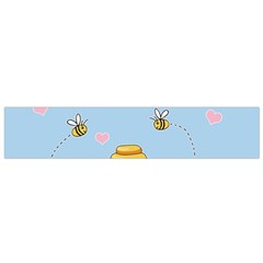 Bee Mine Valentines Day Small Flano Scarf by Valentinaart