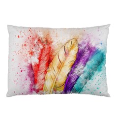 Feathers Bird Animal Art Abstract Pillow Case (two Sides) by Nexatart