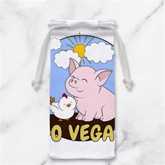 Go Vegan - Cute Pig And Chicken Jewelry Bag by Valentinaart