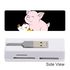 Friends Not Food - Cute Pig And Chicken Memory Card Reader (stick)  by Valentinaart