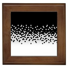 Flat Tech Camouflage Black And White Framed Tiles by jumpercat