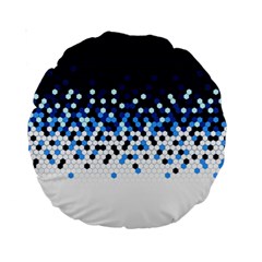 Flat Tech Camouflage Reverse Blue Standard 15  Premium Round Cushions by jumpercat