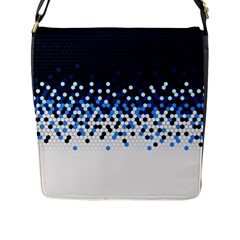 Flat Tech Camouflage Reverse Blue Flap Messenger Bag (l)  by jumpercat