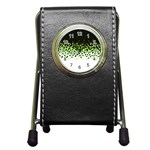 Flat Tech Camouflage Reverse Green Pen Holder Desk Clocks Front
