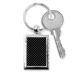Black Polka Dots Key Chains (rectangle)  by jumpercat