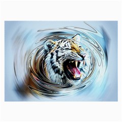 Tiger Animal Art Swirl Decorative Large Glasses Cloth by Nexatart