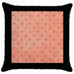 Dot Peach Throw Pillow Case (Black) Front