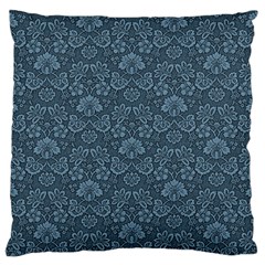Damask Blue Standard Flano Cushion Case (one Side) by snowwhitegirl