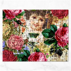 Little Girl Victorian Collage Rectangular Jigsaw Puzzl by snowwhitegirl