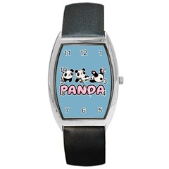 Panda  Barrel Style Metal Watch by Valentinaart