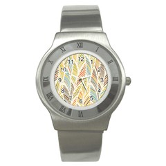 Decorative  Seamless Pattern Stainless Steel Watch by TastefulDesigns