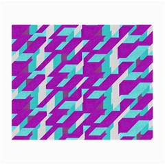 Fabric Textile Texture Purple Aqua Small Glasses Cloth (2-side) by Nexatart