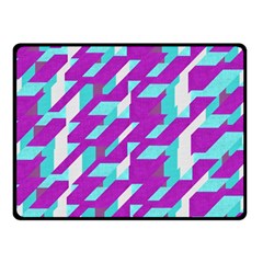 Fabric Textile Texture Purple Aqua Double Sided Fleece Blanket (small)  by Nexatart