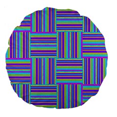 Geometric Textile Texture Surface Large 18  Premium Flano Round Cushions by Nexatart