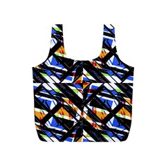 Multicolor Geometric Abstract Pattern Full Print Recycle Bags (s)  by dflcprints