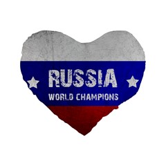 Football World Cup Standard 16  Premium Heart Shape Cushions by Valentinaart