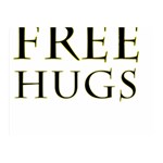 Freehugs Double Sided Flano Blanket (Mini)  35 x27  Blanket Front