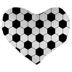 Football Large 19  Premium Heart Shape Cushions by Valentinaart