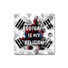 Football Is My Religion Square Magnet by Valentinaart