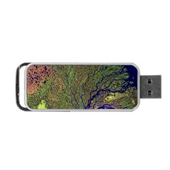 Lena River Delta A Photo Of A Colorful River Delta Taken From A Satellite Portable Usb Flash (one Side) by Simbadda