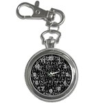 Antique Roman Typographic Pattern Key Chain Watches Front