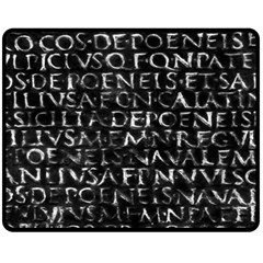 Antique Roman Typographic Pattern Double Sided Fleece Blanket (medium)  by dflcprints