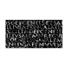 Antique Roman Typographic Pattern Yoga Headband by dflcprints