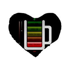 Black Energy Battery Life Standard 16  Premium Heart Shape Cushions by Sapixe