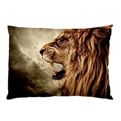 Roaring Lion Pillow Case (two Sides) by Nexatart