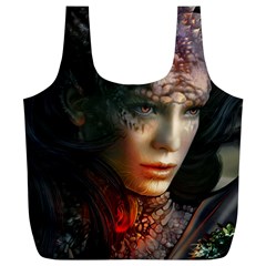 Digital Fantasy Girl Art Full Print Recycle Bags (l)  by Sapixe