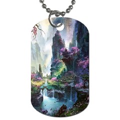 Fantastic World Fantasy Painting Dog Tag (two Sides) by Sapixe