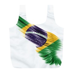 Flag Of Brazil Full Print Recycle Bags (l)  by Sapixe