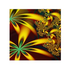 Floral Design Computer Digital Art Design Illustration Small Satin Scarf (square) by Sapixe