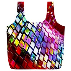 Multicolor Wall Mosaic Full Print Recycle Bags (l)  by Sapixe