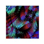 Native Blanket Abstract Digital Art Small Satin Scarf (Square) Front