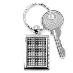 Triangulate Black And White Key Chains (rectangle)  by jumpercat