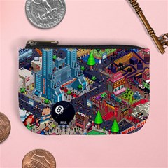 Pixel Art City Mini Coin Purses by Sapixe
