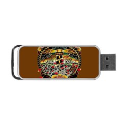 Tattoo Art Print Traditional Artwork Lighthouse Wave Portable Usb Flash (two Sides) by Sapixe