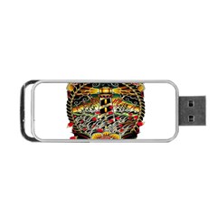 Tattoo Art Print Traditional Artwork Lighthouse Wave Portable Usb Flash (two Sides) by Sapixe