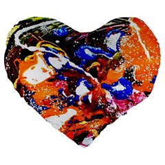 Smashed Butterfly Large 19  Premium Flano Heart Shape Cushions by bestdesignintheworld