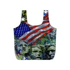 Usa United States Of America Images Independence Day Full Print Recycle Bags (s)  by Sapixe