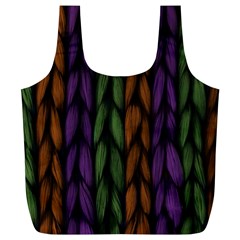 Background Weave Plait Purple Full Print Recycle Bags (l)  by Sapixe