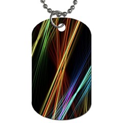 Lines Rays Background Light Dog Tag (two Sides) by Sapixe