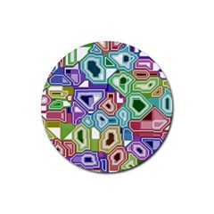 Board Interfaces Digital Global Rubber Coaster (round)  by Sapixe