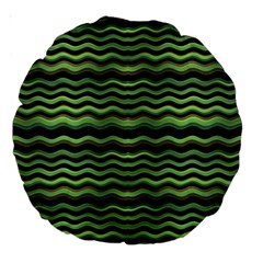 Modern Wavy Stripes Pattern Large 18  Premium Round Cushions by dflcprints