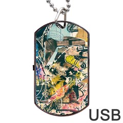 Abstract Art Berlin Dog Tag Usb Flash (one Side) by Modern2018