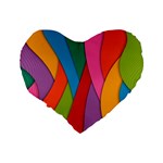 Abstract Background Colrful Standard 16  Premium Heart Shape Cushions Back