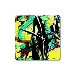 Dance Of Oil Towers 5 Square Magnet by bestdesignintheworld
