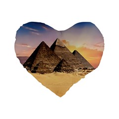 Ancient Archeology Architecture Standard 16  Premium Heart Shape Cushions by Modern2018